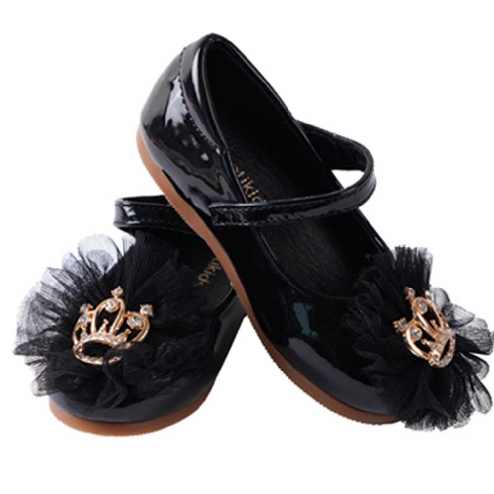 Toddler Girls Mary Jane Flats Black Dress Shoes